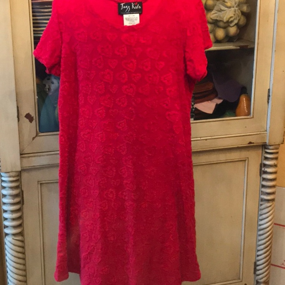 Girls dress with hearts